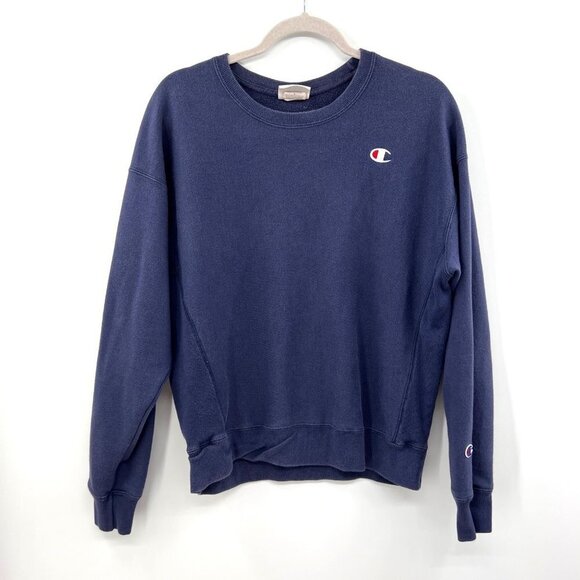 Champion reverse weave Men's Cotton Polyester Long Sleeve Solid Sweatshirt Size - Picture 1 of 15
